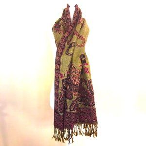 Paskmina 70% Pashmina 30% Silk Wide Long Scarf